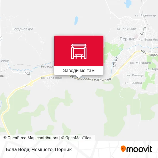 Бела Вода, Чемшето карта