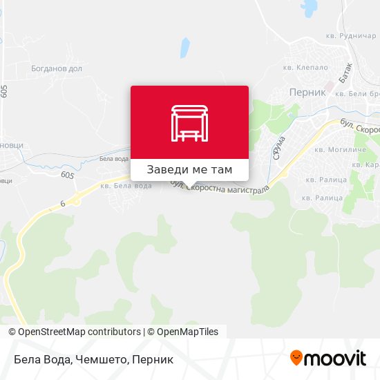 Бела Вода, Чемшето карта