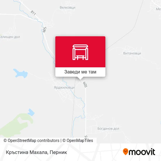 Кръстина Махала карта