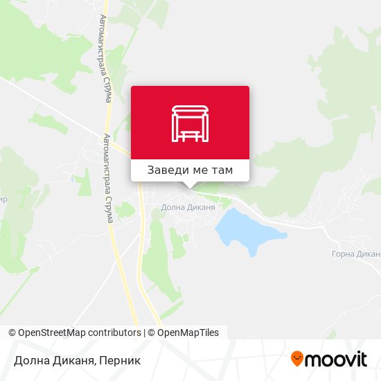 Долна Диканя карта