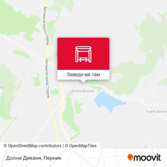 Долна Диканя карта