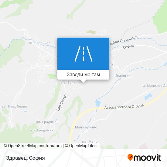 Здравец карта