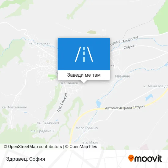 Здравец карта