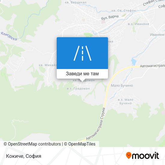 Кокиче карта