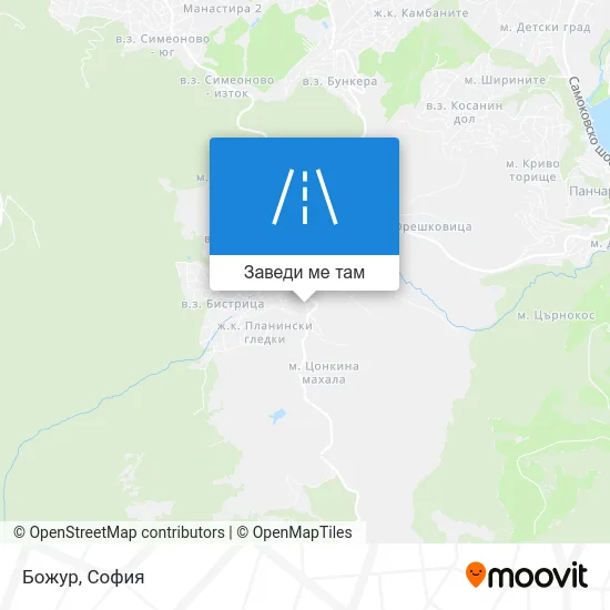 Божур карта