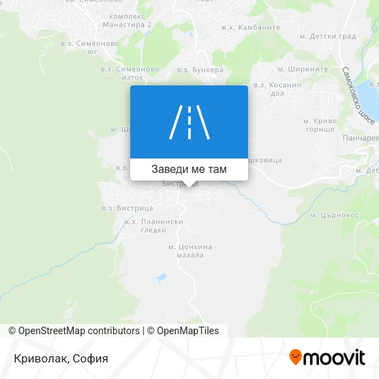 Криволак карта