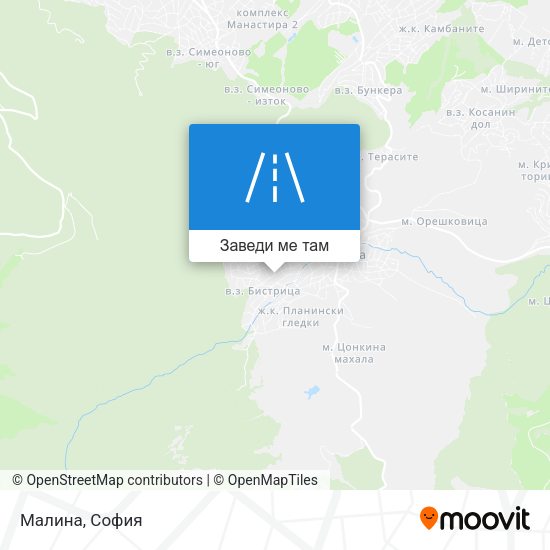Малина карта