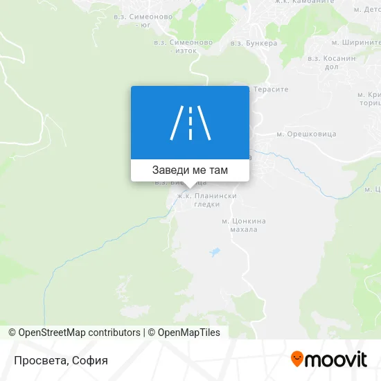 Просвета карта
