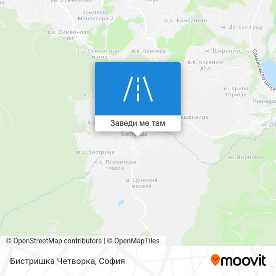 Бистришка Четворка карта