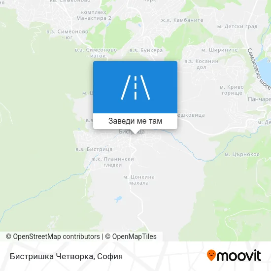 Бистришка Четворка карта