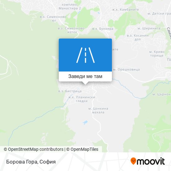 Борова Гора карта