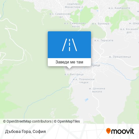 Дъбова Гора карта