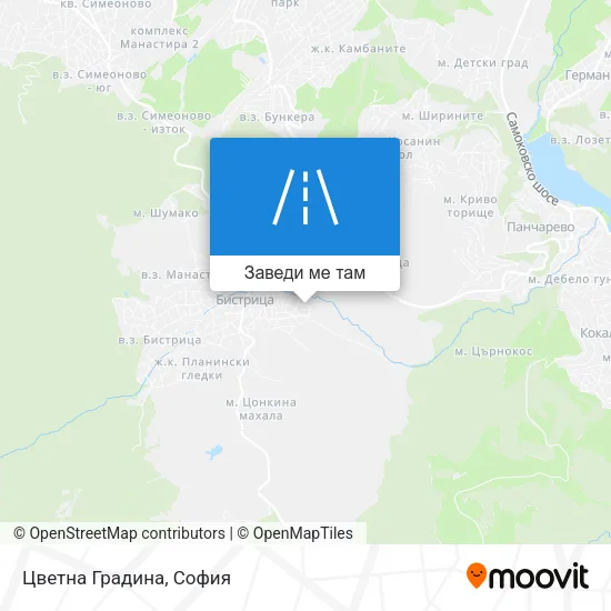 Цветна Градина карта