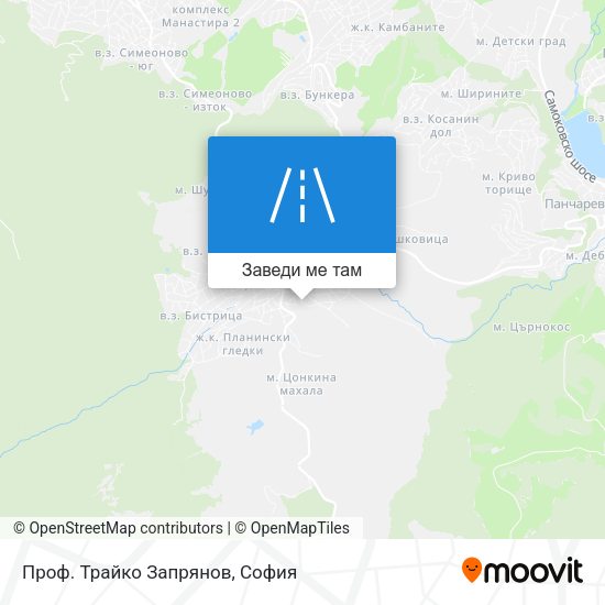 Проф. Трайко Запрянов карта