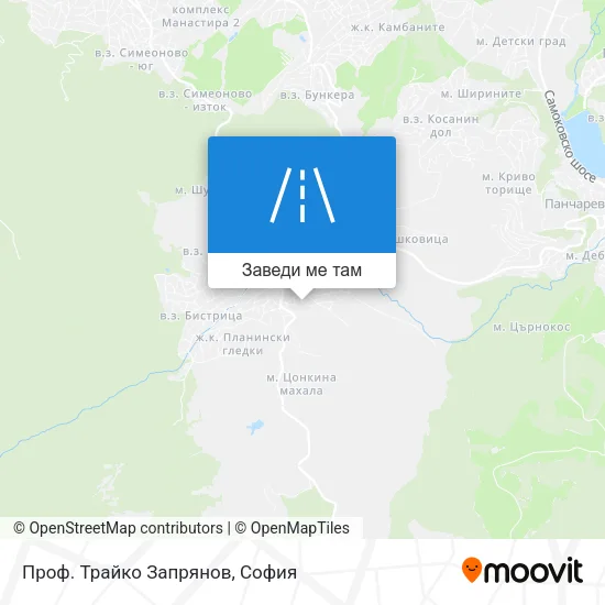 Проф. Трайко Запрянов карта
