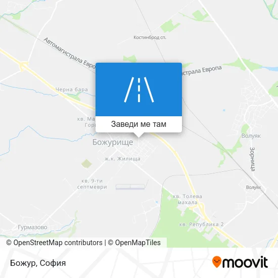 Божур карта