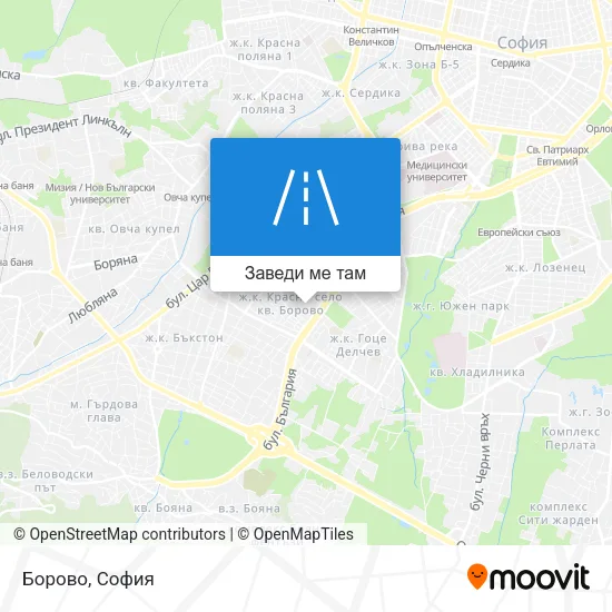 Борово карта