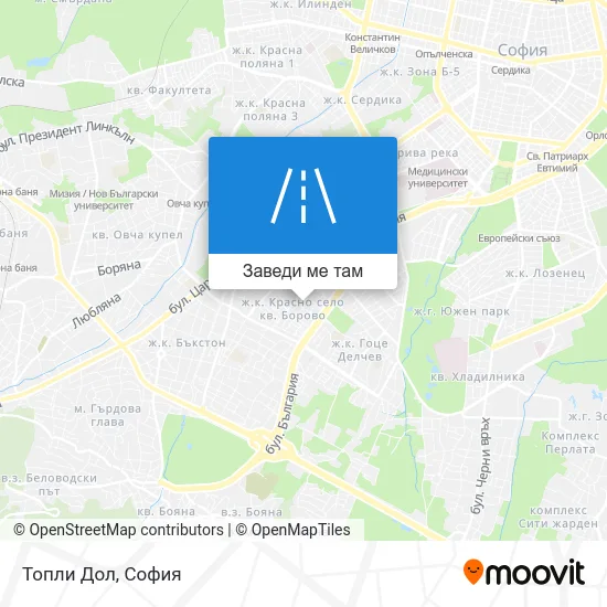 Топли Дол карта