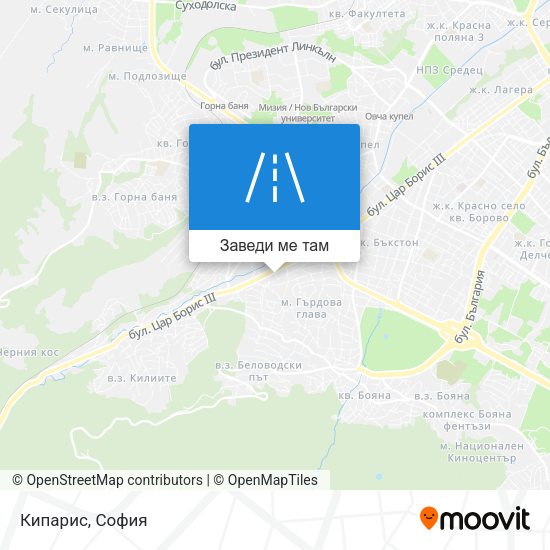 Кипарис карта