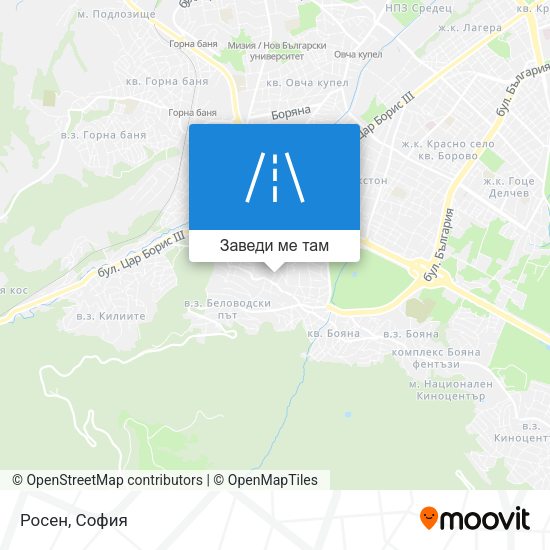 Росен карта