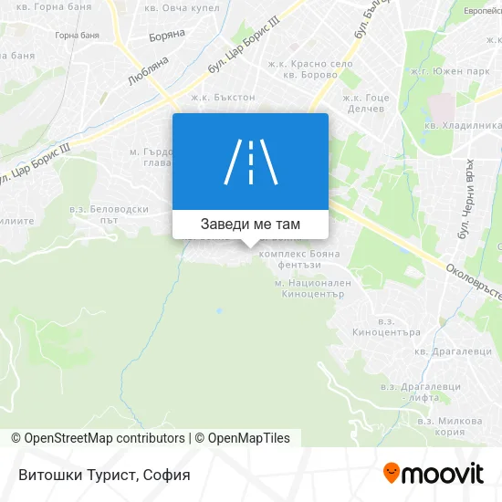 Витошки Турист карта