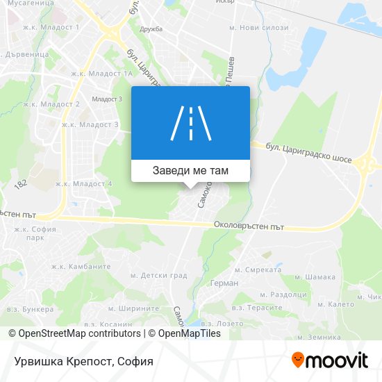 Урвишка Крепост карта