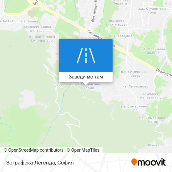 Зографска Легенда карта