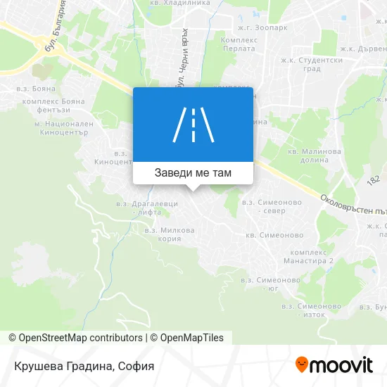 Крушева Градина карта