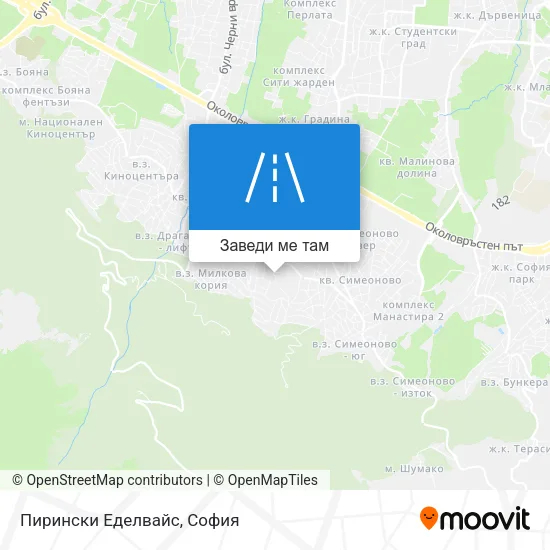 Пирински Еделвайс карта
