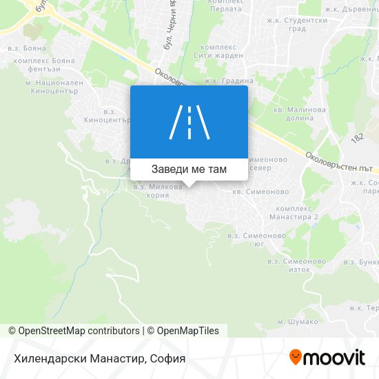 Хилендарски Манастир карта