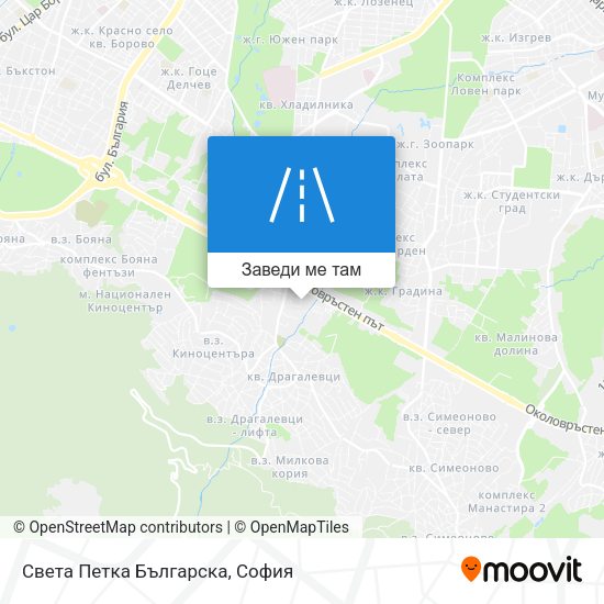 Света Петка Българска карта