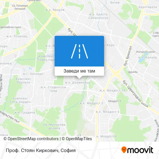 Проф. Стоян Киркович карта