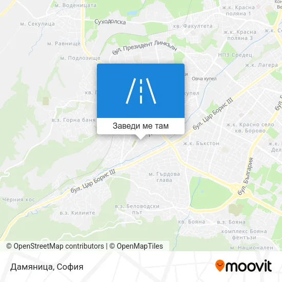 Дамяница карта