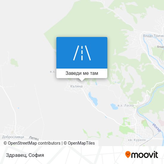 Здравец карта