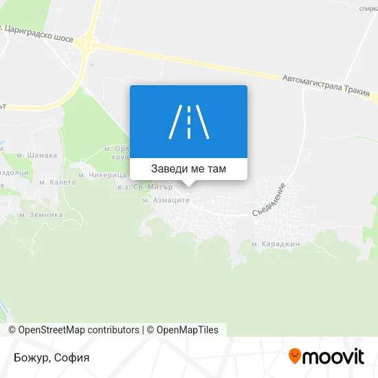 Божур карта