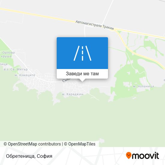 Обретеница карта