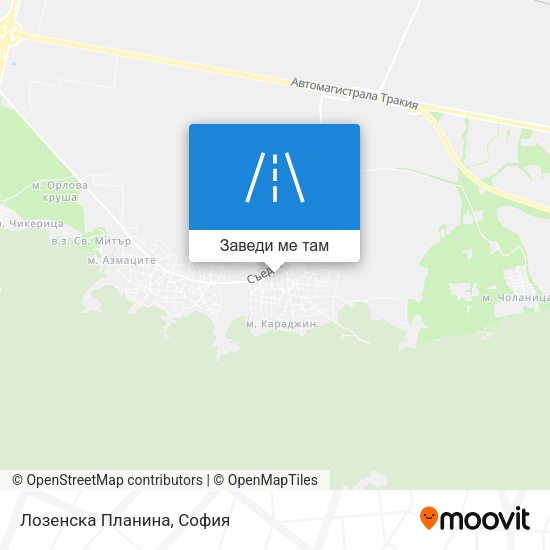 Лозенска Планина карта