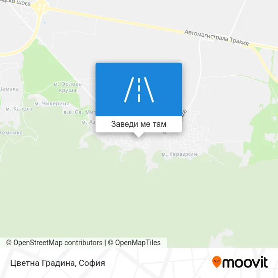 Цветна Градина карта