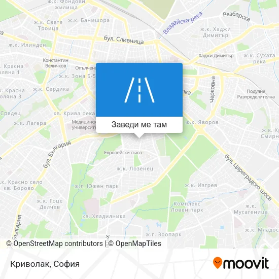 Криволак карта