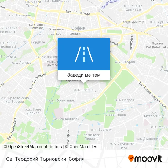 Св. Теодосий Търновски карта