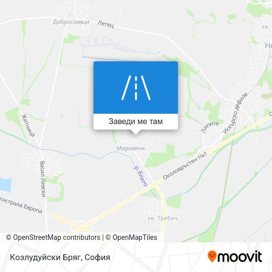 Козлудуйски Бряг карта