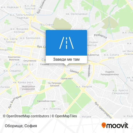 Оборище карта