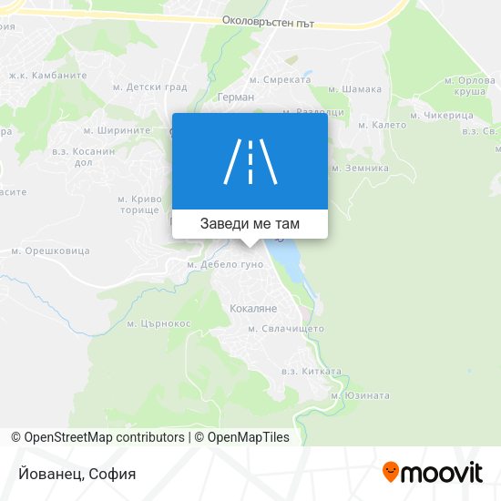 Йованец карта