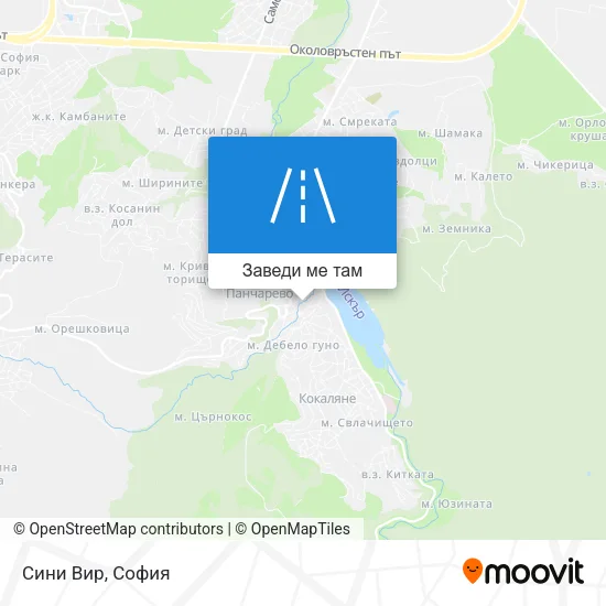 Сини Вир карта