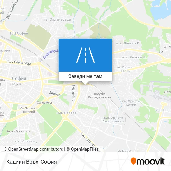 Кадиин Връх карта