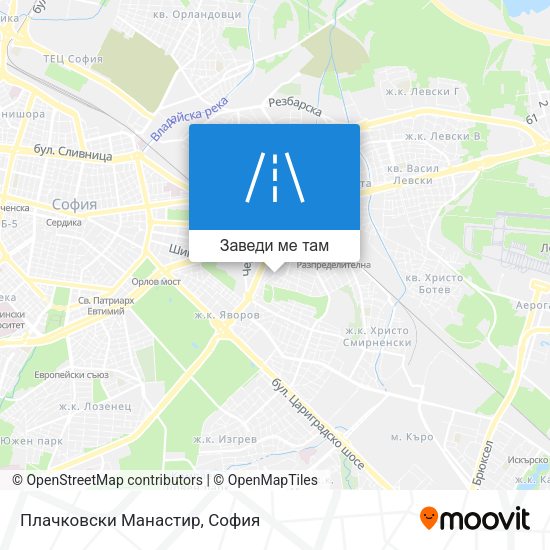 Плачковски Манастир карта