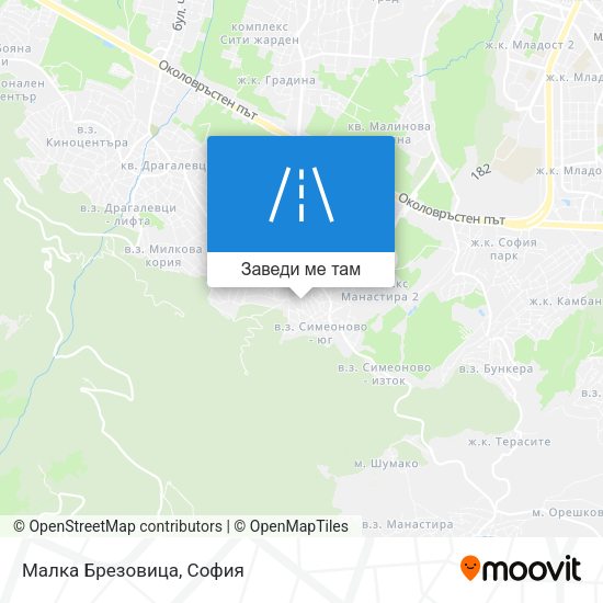 Малка Брезовица карта