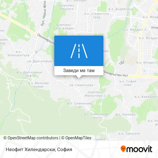 Неофит Хилендарски карта