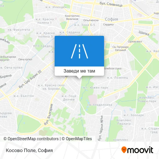 Косово Поле карта