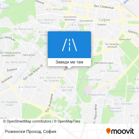 Роженски Проход карта